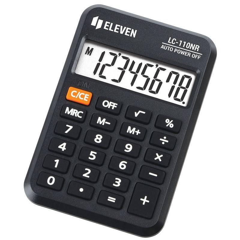 Kalkulačka Eleven LC110NR, kapesní, osmimístná černá