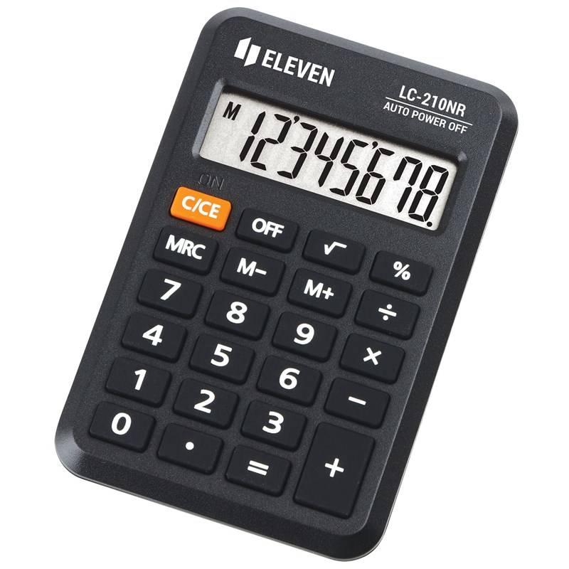 Kalkulačka Eleven LC210NR, kapesní, osmimístná černá