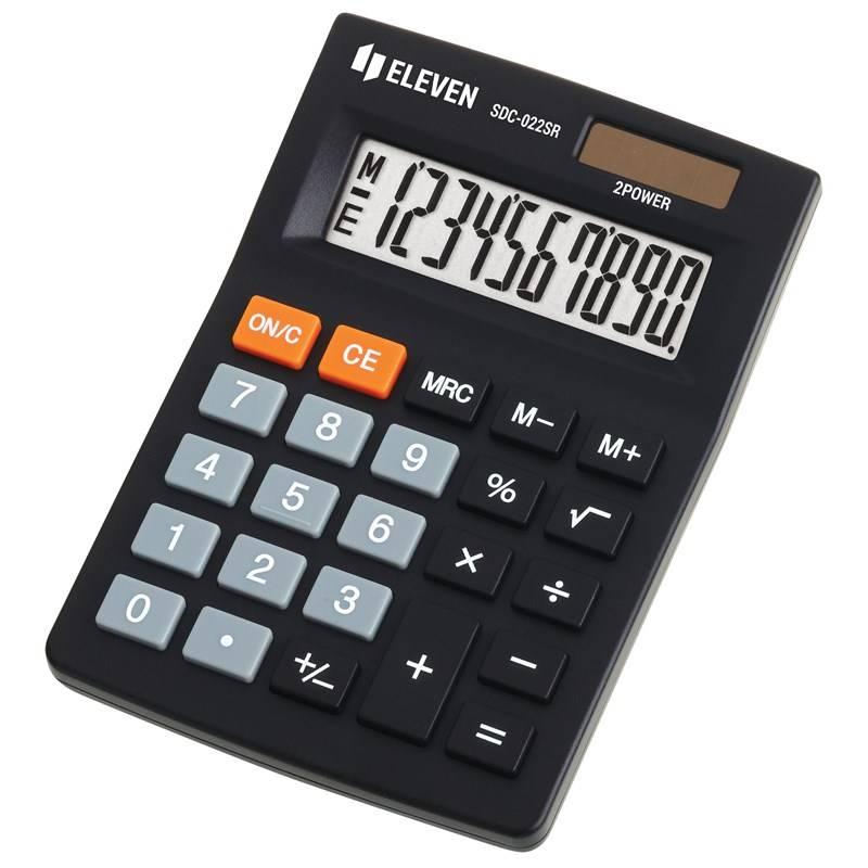 Kalkulačka Eleven SDC022SR, stolní, desetimístná černá