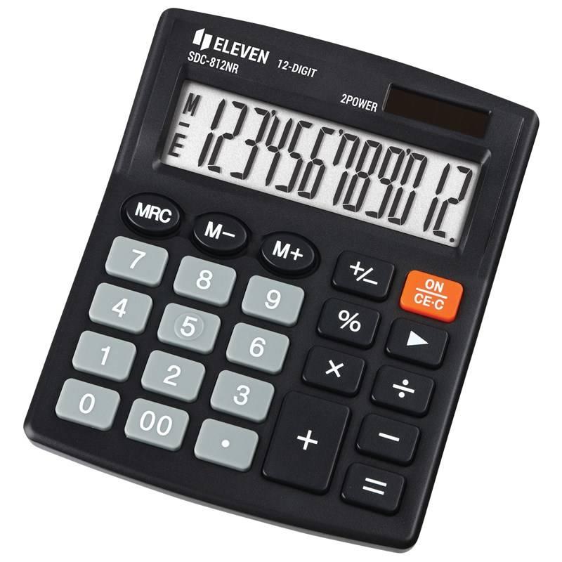 Kalkulačka Eleven SDC812NR, stolní, dvanáctimístná černá