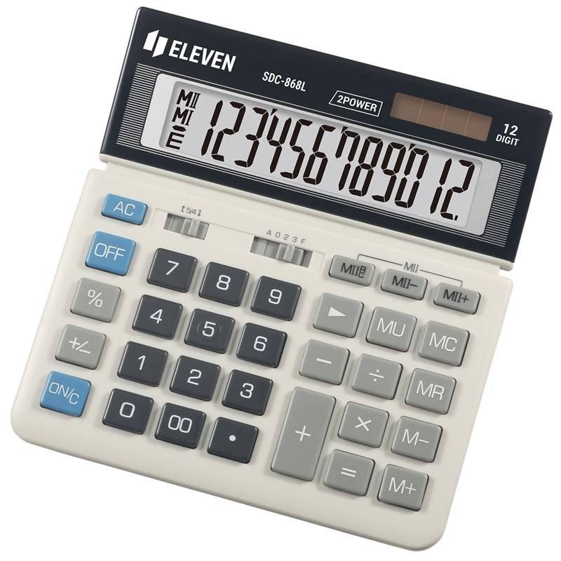 Kalkulačka Eleven SDC868L, stolní, dvanáctimístná černá