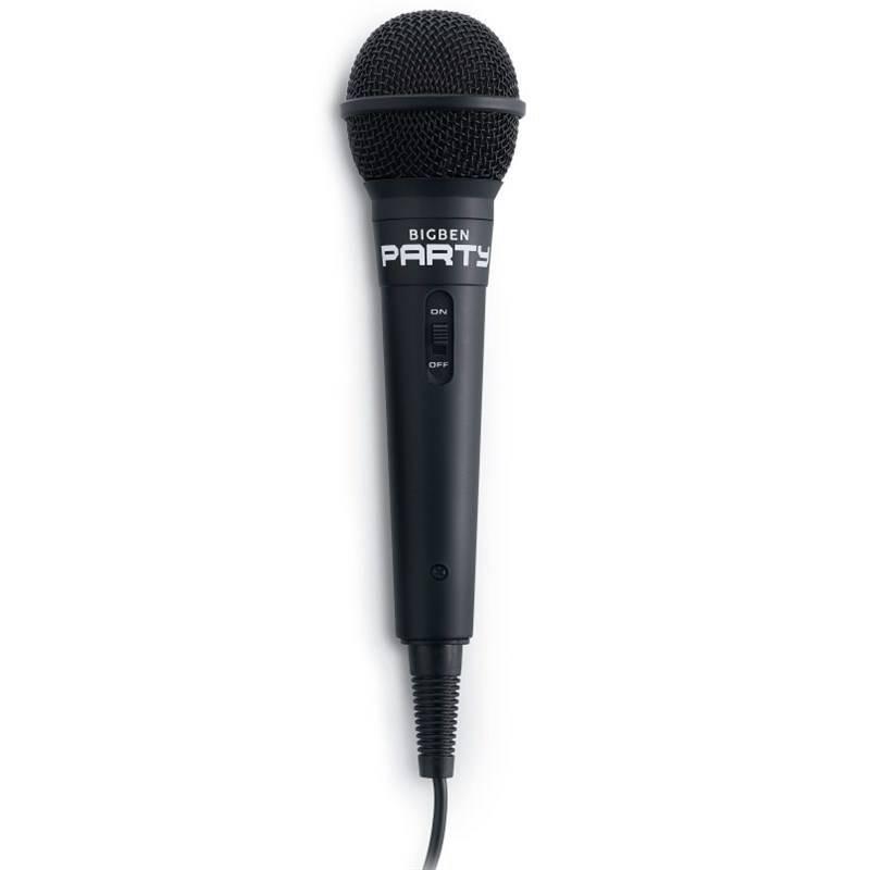 Mikrofon Bigben PARTYMIC drátový černý, Mikrofon, Bigben, PARTYMIC, drátový, černý