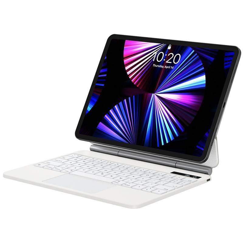 Pouzdro na tablet s klávesnicí Baseus s digitálním displejem Brilliance Series Pro na Apple iPad Pro 12.9" bílé