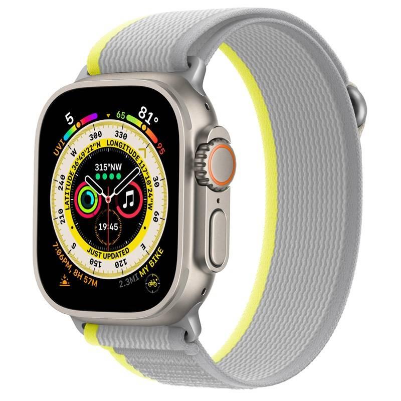 Řemínek CubeNest Trail Loop na Apple Watch 42 44 45 Ultra 49 mm šedý žlutý