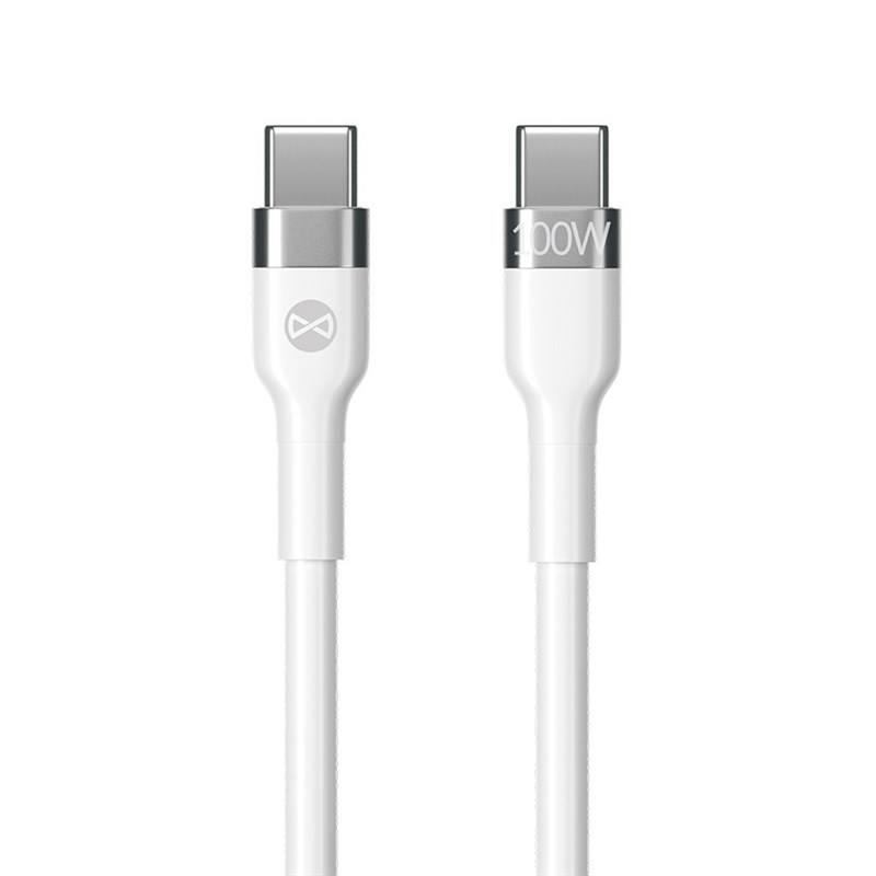Kabel Forever Flexible USB-C USB-C, 100W, 2m bílý