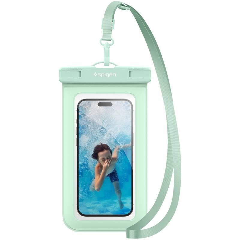 Pouzdro na mobil sportovní Spigen Aqua Shield WaterProof Case A601 - Mint