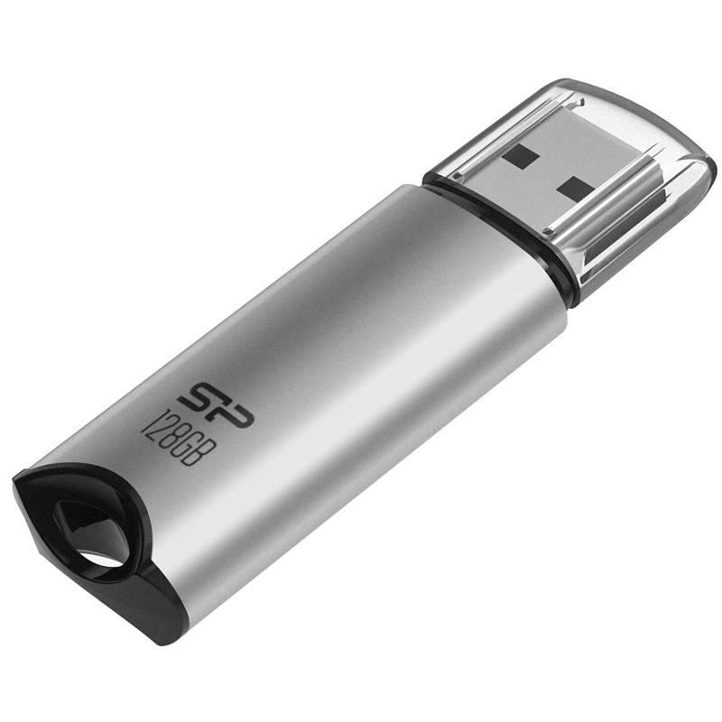 USB Flash Silicon Power Marvel M02 128 GB stříbrný