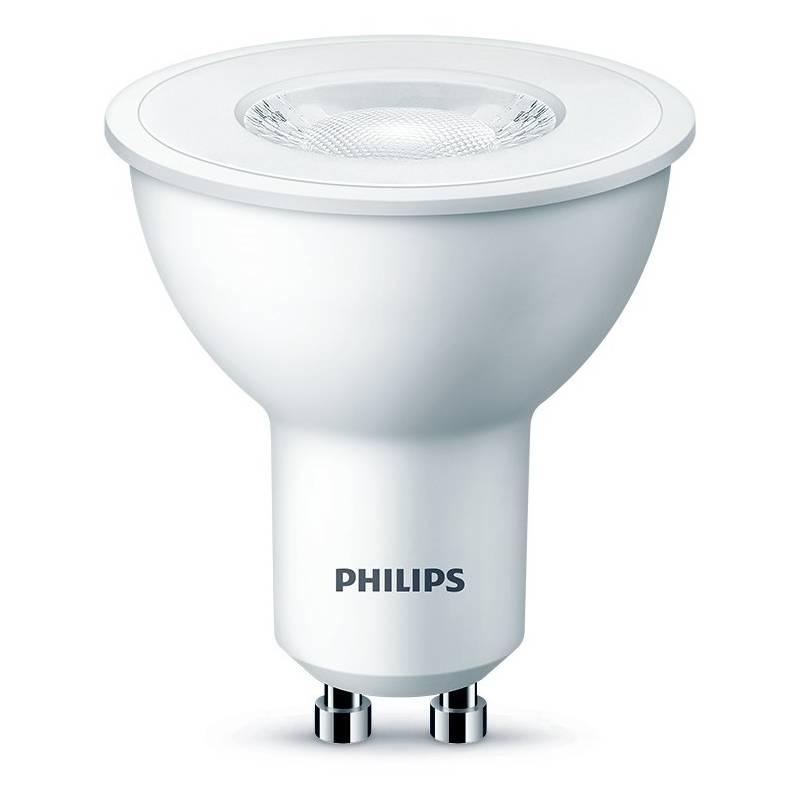 Žárovka LED Philips 4,7 W, GU10, studená bílá, Žárovka, LED, Philips, 4,7, W, GU10, studená, bílá