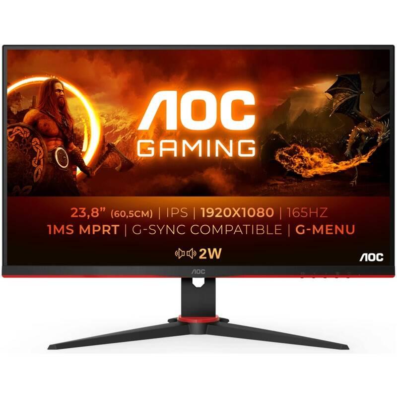 Monitor AOC 24G2SPU BK černý, Monitor, AOC, 24G2SPU, BK, černý