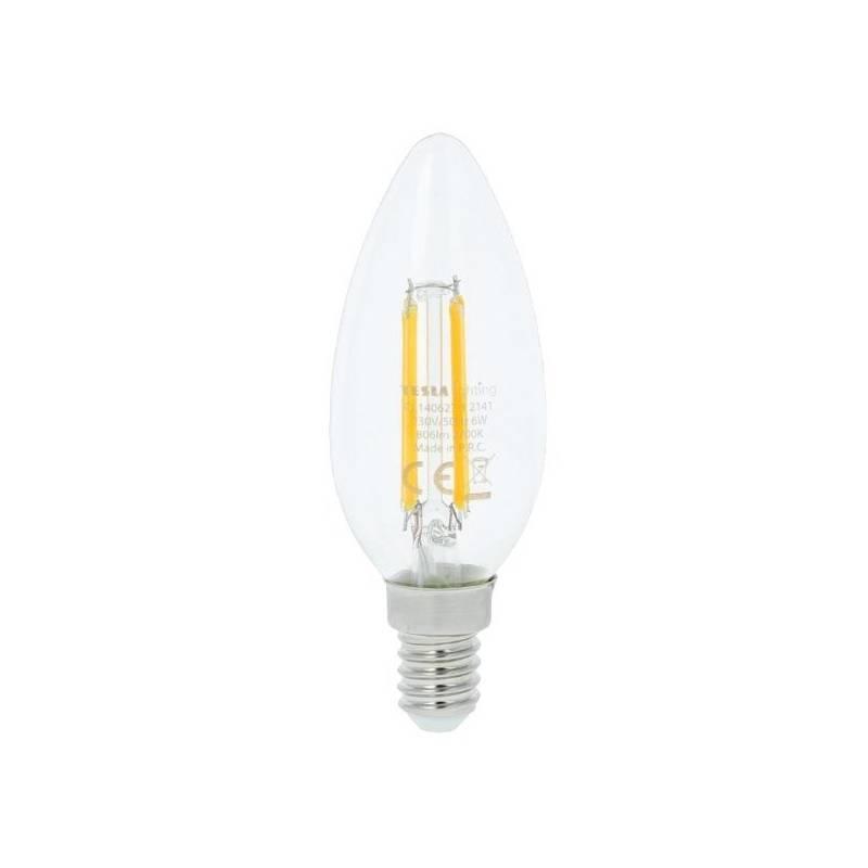 Žárovka LED Tesla filament svíčka E14,