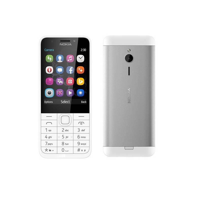 Mobilní telefon Nokia 230 Dual SIM bílý, Mobilní, telefon, Nokia, 230, Dual, SIM, bílý