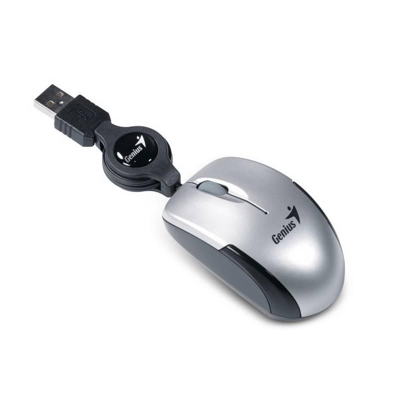 Myš Genius Micro Traveler V2 stříbrná