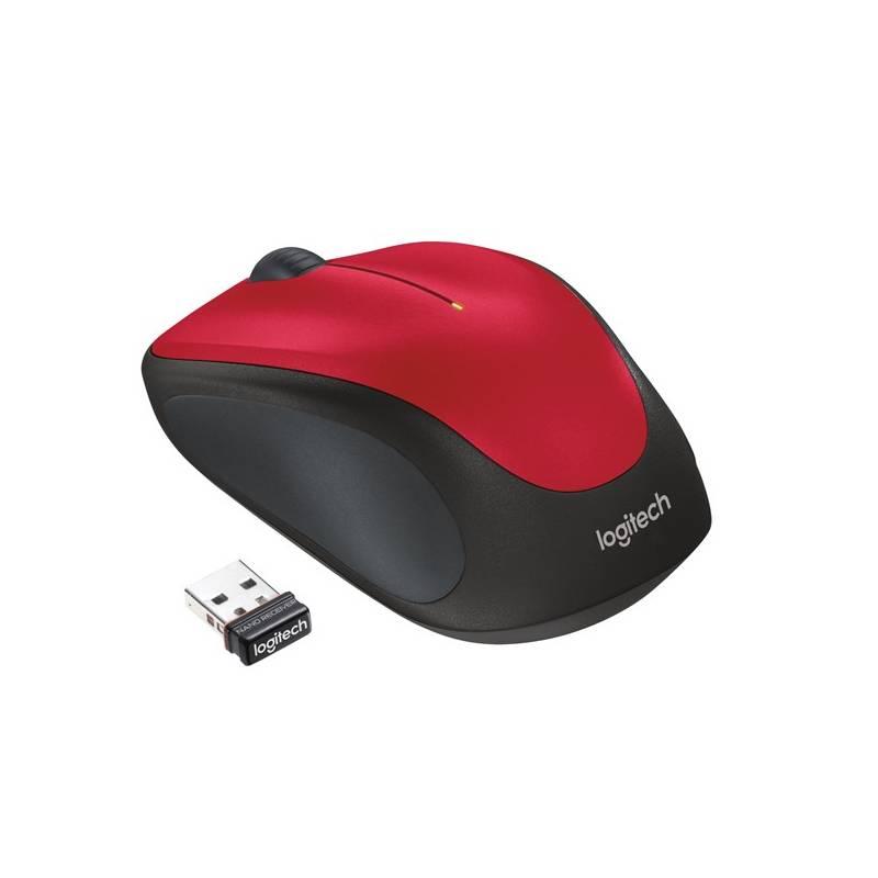 Myš Logitech Wireless Mouse M235 červená