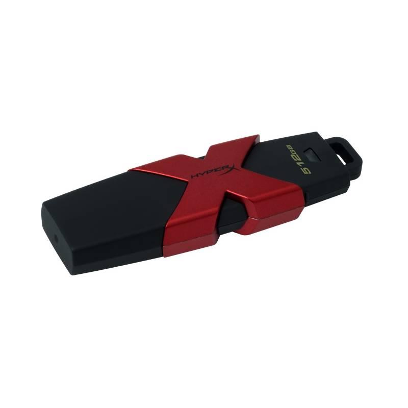 USB Flash Kingston HyperX Savage 512GB černý červený