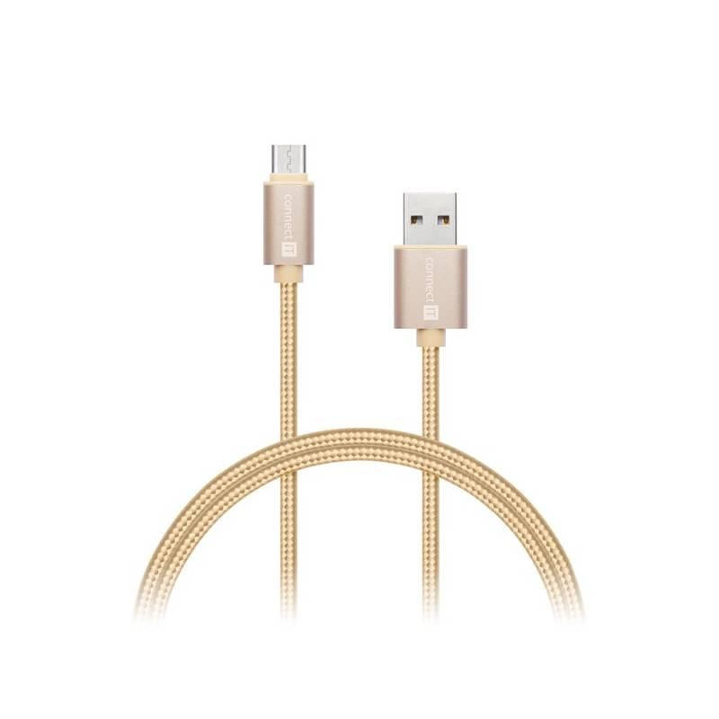 Kabel Connect IT Wirez Premium USB USB-C, 1m zlatý, Kabel, Connect, IT, Wirez, Premium, USB, USB-C, 1m, zlatý