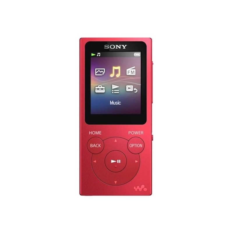 MP3 přehrávač Sony NWE393R červený