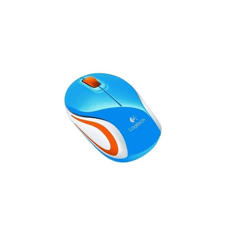 Myš Logitech Wireless Mini Mouse M187 modrá