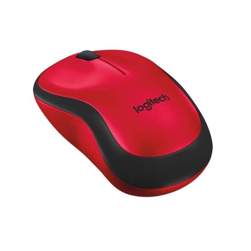 Myš Logitech Wireless Mouse M220 Silent červená