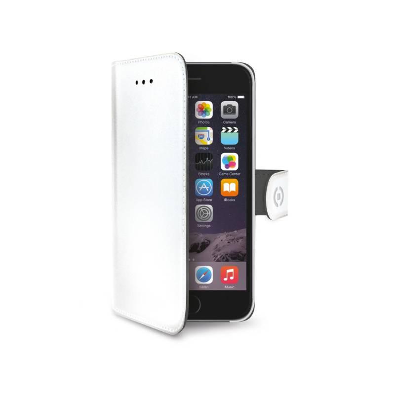 Pouzdro na mobil flipové Celly Wally pro Apple iPhone 6 6s bílé