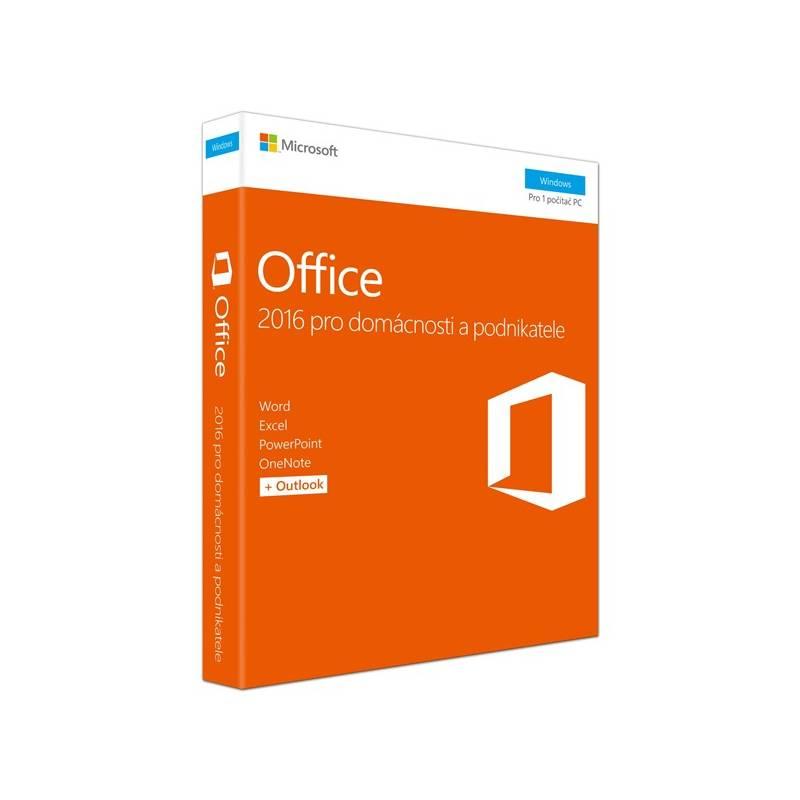 Software Microsoft Office 2016 CZ pro domácnosti a podnikatele