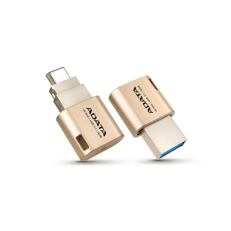 USB Flash ADATA UC350 16GB OTG USB-C USB 3.1 zlatý