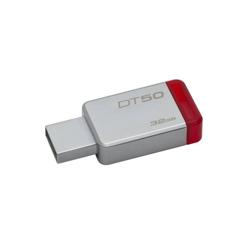 USB Flash Kingston DataTraveler 50 32GB červený kovový