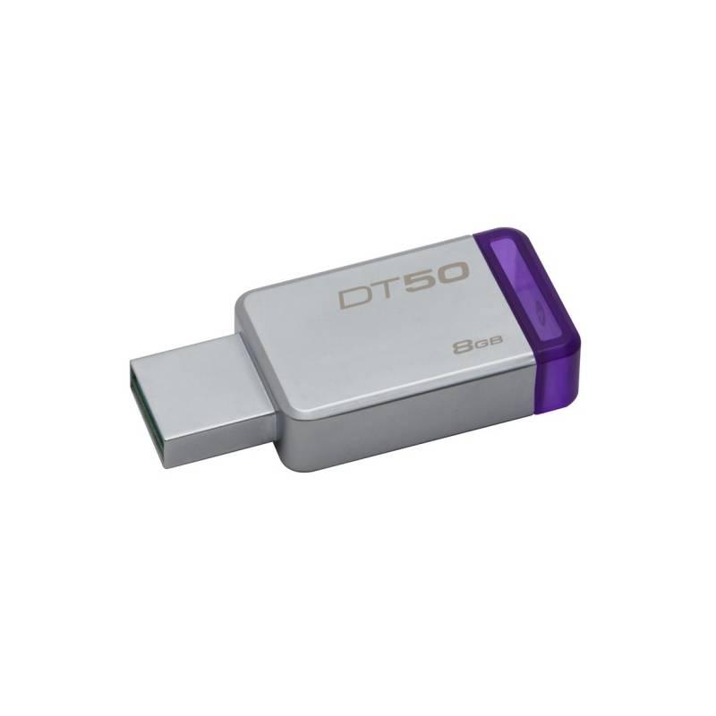 USB Flash Kingston DataTraveler 50 8GB fialový kovový