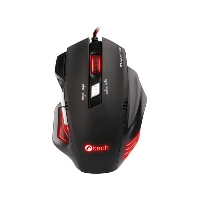 Myš C-Tech Akantha černá červená