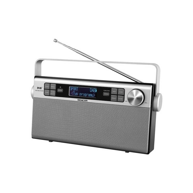 Radiopřijímač s DAB Sencor SRD 6600 DAB DAB FM RÁDIO stříbrný, Radiopřijímač, s, DAB, Sencor, SRD, 6600, DAB, DAB, FM, RÁDIO, stříbrný