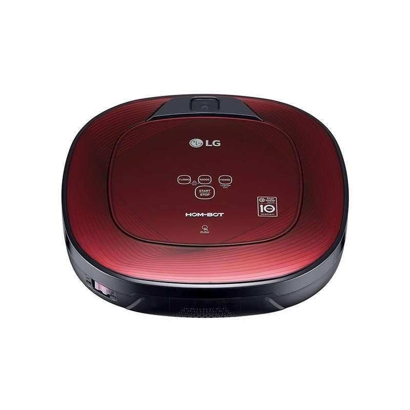 Vysavač robotický LG Hom-Bot Square VR86010RR Dual Eye 2.0™, Daily Carpet Care červený