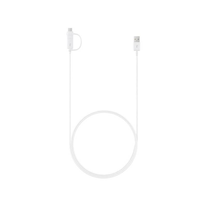 Kabel Samsung MicroUSB, 1,5m redukce USB-C bílý