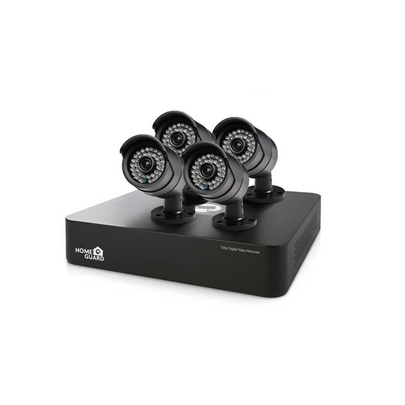 Kamerový systém iGET HOMEGUARD HGDVK46704 - 4-kanálový HD rekordér DVR 4x barevná venkovní HD kamera 720p