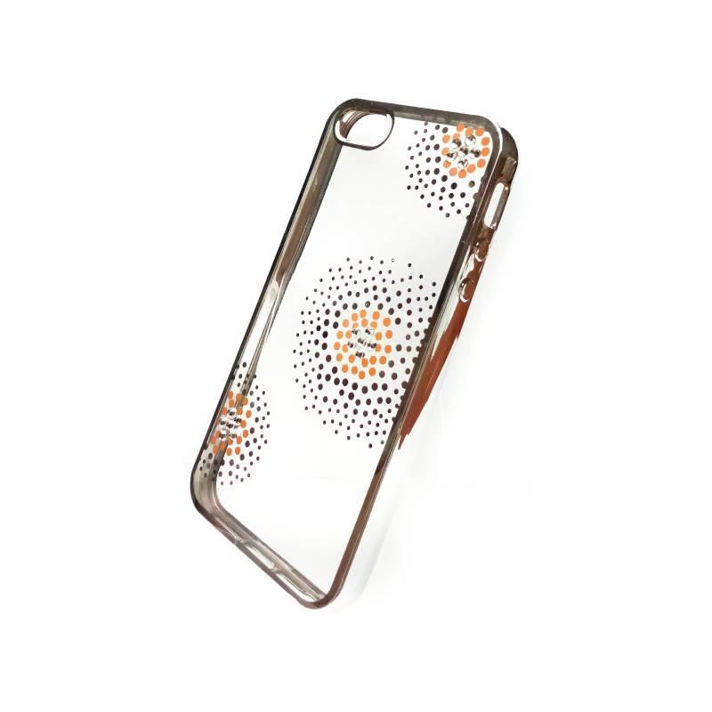Kryt na mobil Beeyo Flower Dots pro Apple iPhone 5 5s SE stříbrný
