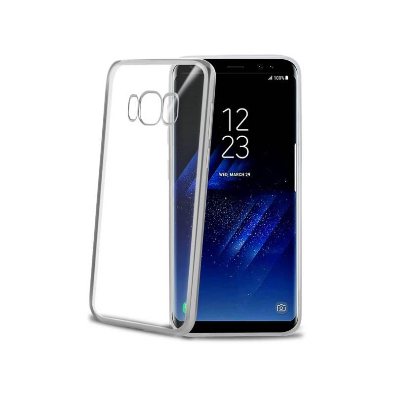 Kryt na mobil Celly Laser pro Samsung Galaxy S8 stříbrný