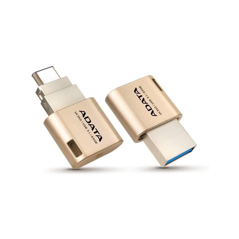 USB Flash ADATA UC350 64GB OTG USB-C USB 3.1 zlatý