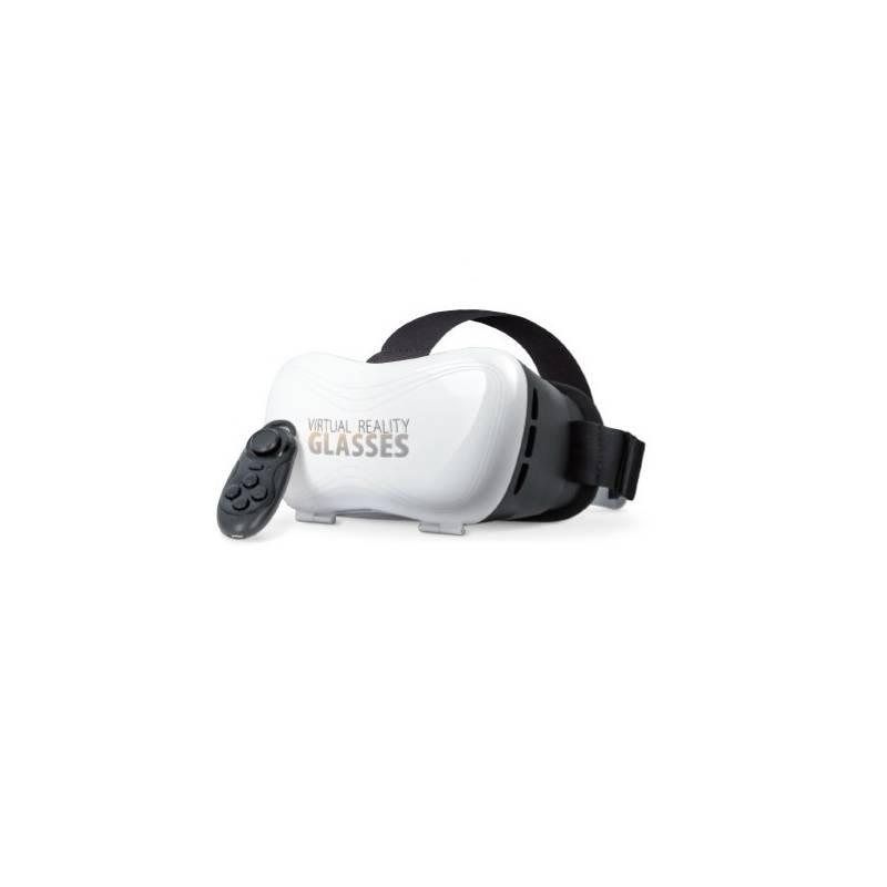 Brýle pro virtuální realitu Forever VRB-100 s ovladačem bílá