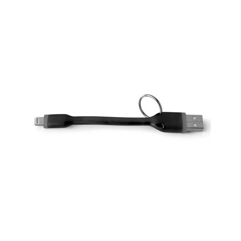 Kabel Celly USB Lightning, přívěšek, 12 cm černý, Kabel, Celly, USB, Lightning, přívěšek, 12, cm, černý