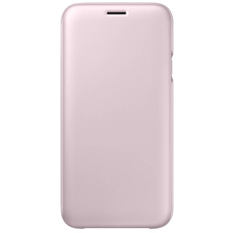 Pouzdro na mobil flipové Samsung Wallet Cover pro J7 2017 růžové