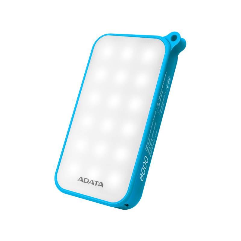 Powerbank ADATA D8000L 8000mAh, outdoor LED svítilna modrá, Powerbank, ADATA, D8000L, 8000mAh, outdoor, LED, svítilna, modrá