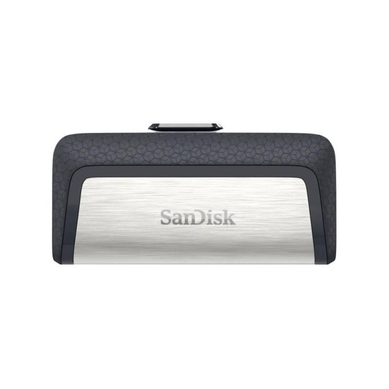 USB Flash Sandisk Ultra Dual 128GB OTG USB-C USB 3.1 černý stříbrný