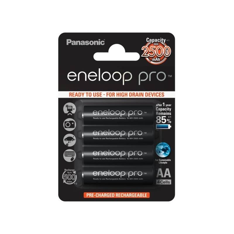 Baterie nabíjecí Panasonic Eneloop Pro AA, 2500mAh, 4 ks
