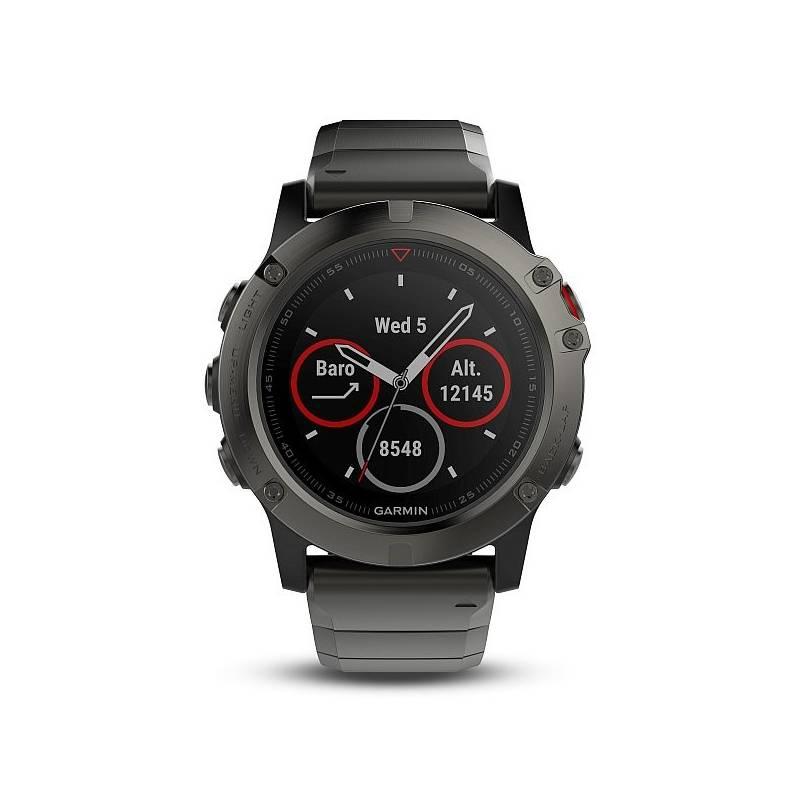 GPS hodinky Garmin Fenix 5X Sapphire šedé