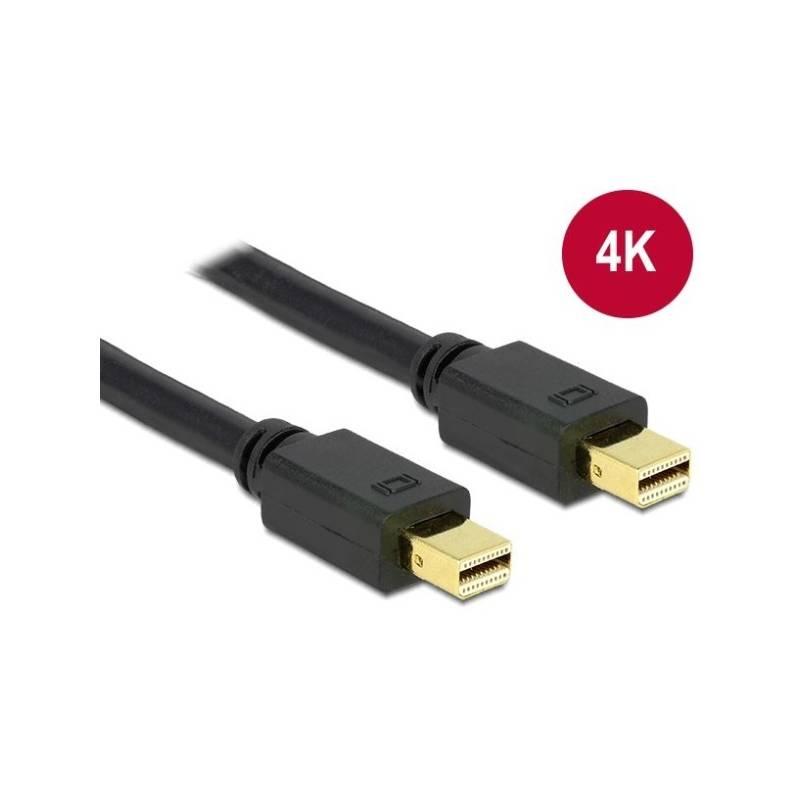 Kabel DeLock Mini DisplayPort, 0,5m černý