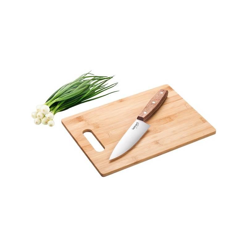 Kuchyňské prkénko Lamart Bamboo s nožem, Kuchyňské, prkénko, Lamart, Bamboo, s, nožem