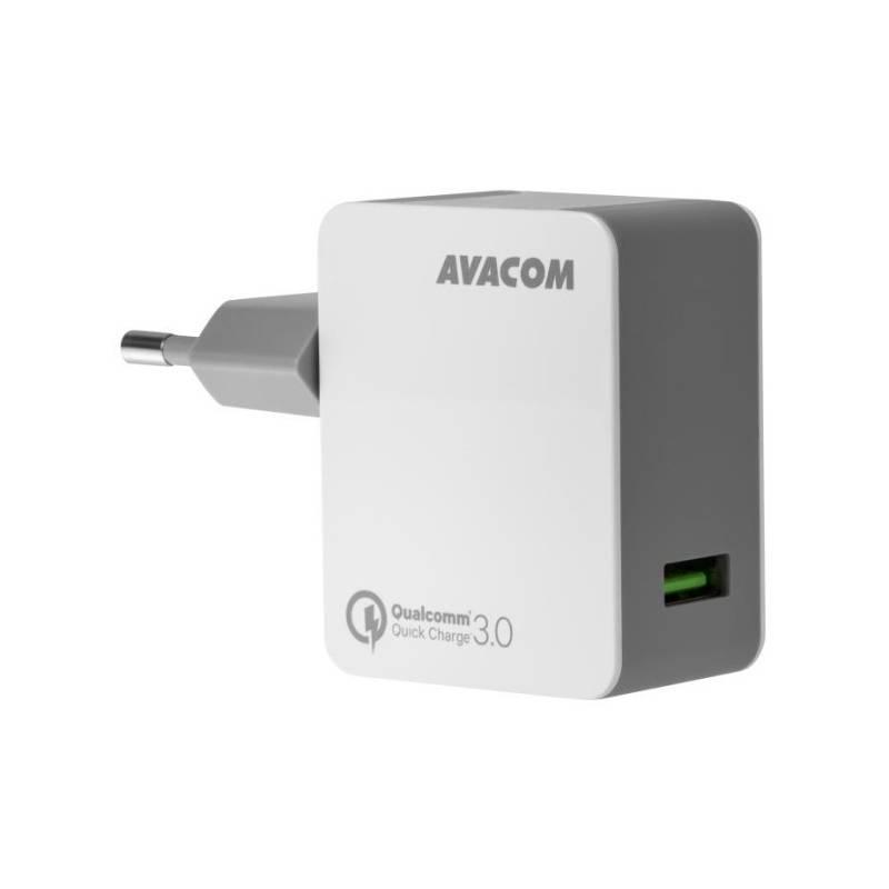 Nabíječka do sítě Avacom HomeMAX, 1x USB , s funkcí rychlonabíjení QC 3.0 bílá, Nabíječka, do, sítě, Avacom, HomeMAX, 1x, USB, s, funkcí, rychlonabíjení, QC, 3.0, bílá