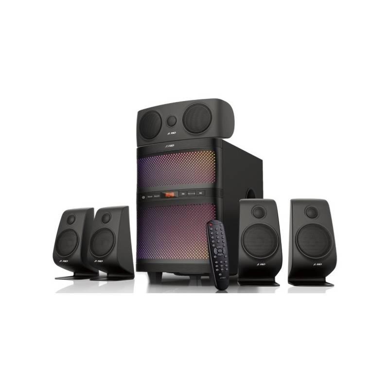 Reproduktory Fenda F&D F5060X 5.1, bluetooth, rádio, USB, SD, dálkové ovládání černé