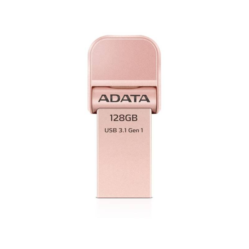 USB Flash ADATA AI920 i-Memory 128GB Lightning USB 3.1 růžový