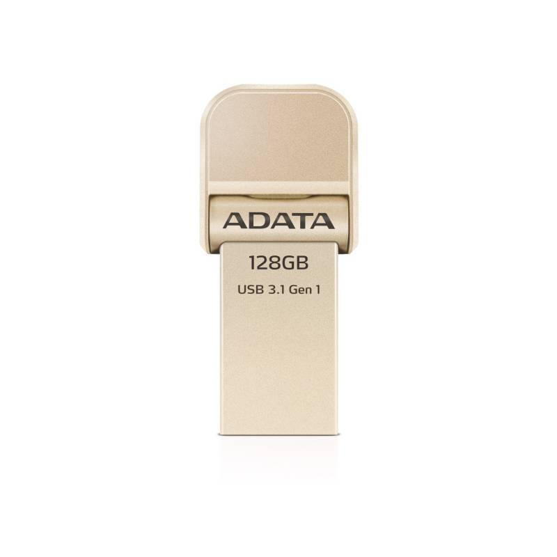 USB Flash ADATA AI920 i-Memory 128GB Lightning USB 3.1 zlatý, USB, Flash, ADATA, AI920, i-Memory, 128GB, Lightning, USB, 3.1, zlatý