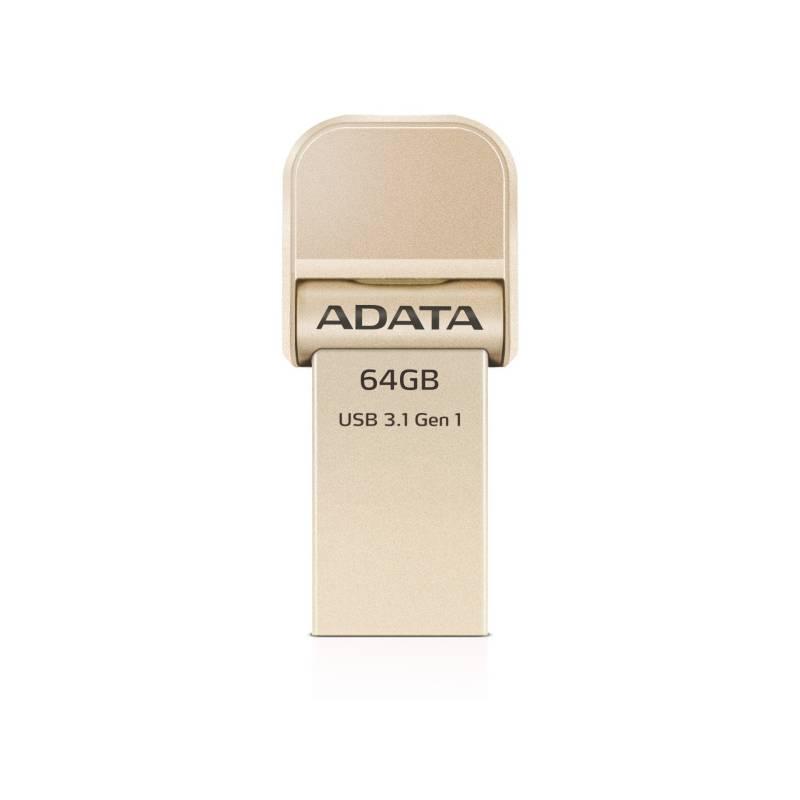 USB Flash ADATA AI920 i-Memory 64GB Lightning USB 3.1 zlatý, USB, Flash, ADATA, AI920, i-Memory, 64GB, Lightning, USB, 3.1, zlatý