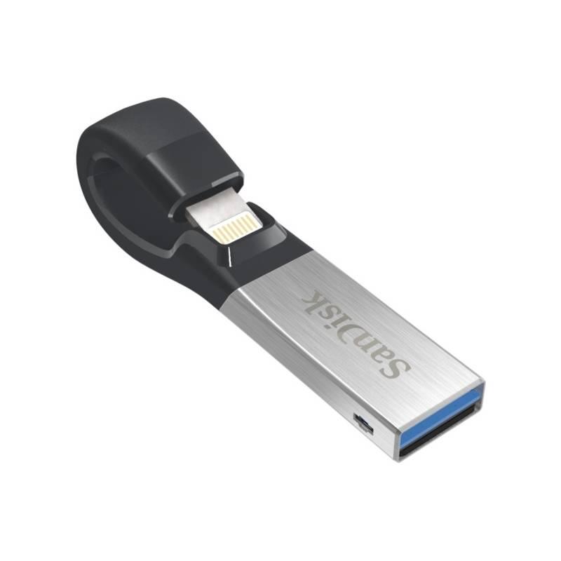 USB Flash Sandisk iXpand 16GB Lightning USB 3.0 černý, USB, Flash, Sandisk, iXpand, 16GB, Lightning, USB, 3.0, černý